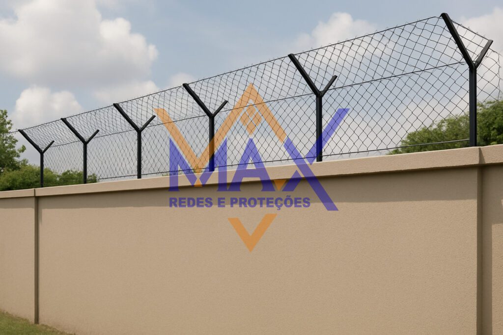 cerca de protecao para muro Redes de proteção para muros